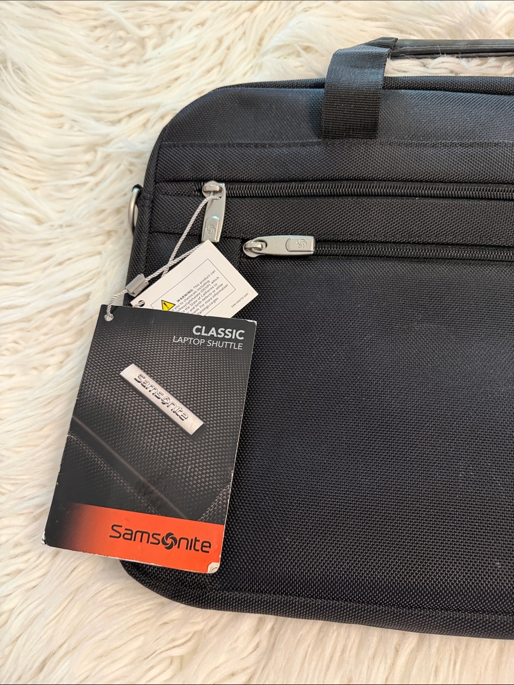 Samsonite Black Laptop Briefcase with Front Pocket wide 16” length 12” brand new - Picture 3 of 8
